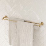 Kaya Double Towel Rail, 900mm, Urban Brass